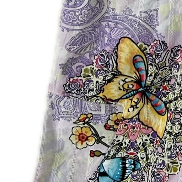 091025 - 100 % Cotton Butterfly Scrub Top - Picture 4 of 6